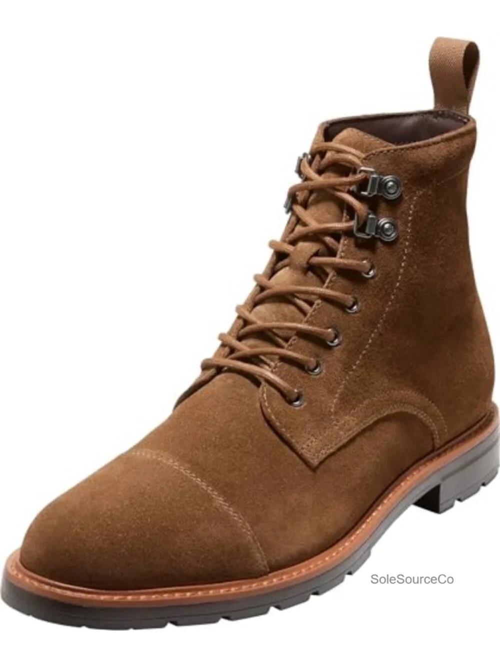 Men's Leather Lined Work Boots Water Resistant EVA Sole Cap Toe